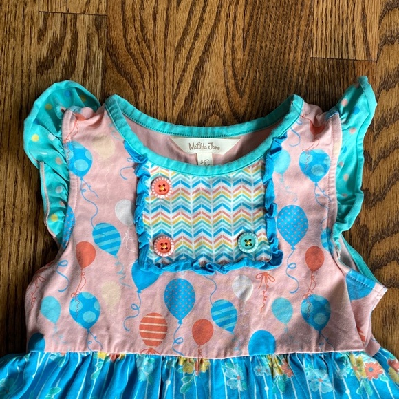 Matilda Jane Dream Chasers balloon dress, size 8. Missing one button, great cond - Picture 2 of 12